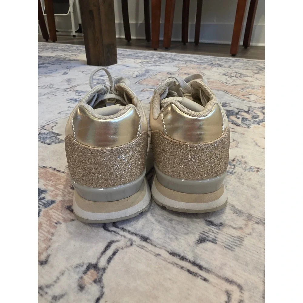 Vintage Havana Ronit Women's‎ Size 10 Cream Beige Gold Glitter Star Sneakers